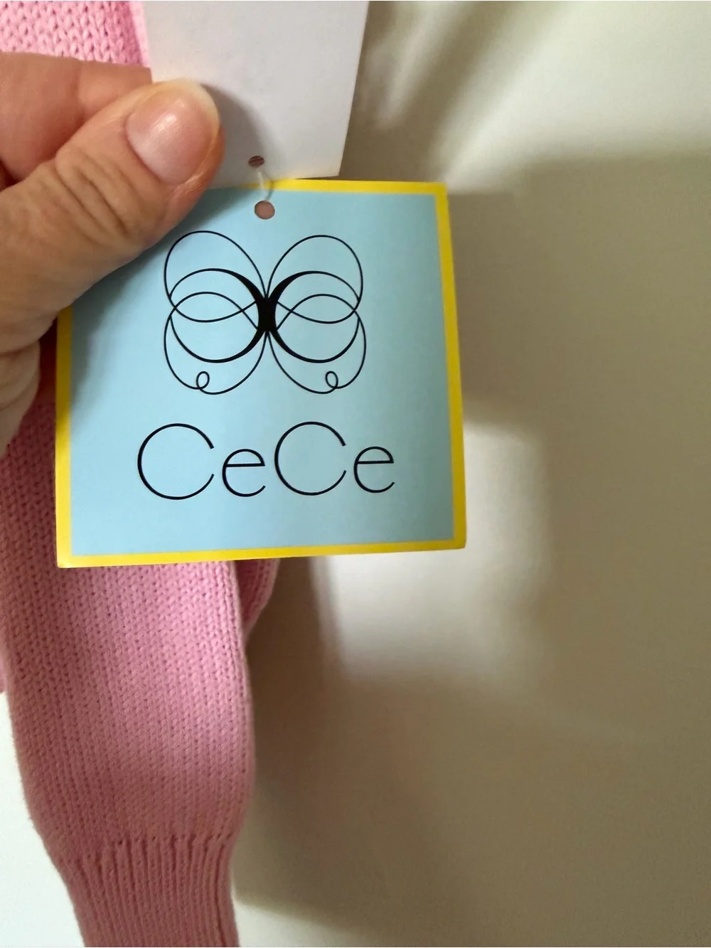 CeCe Light Pink Crewneck Sweater